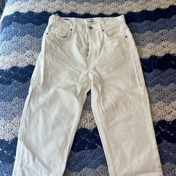 Reformation Denim - White reformation jeans. Mid rise. Straight leg. Size 26.